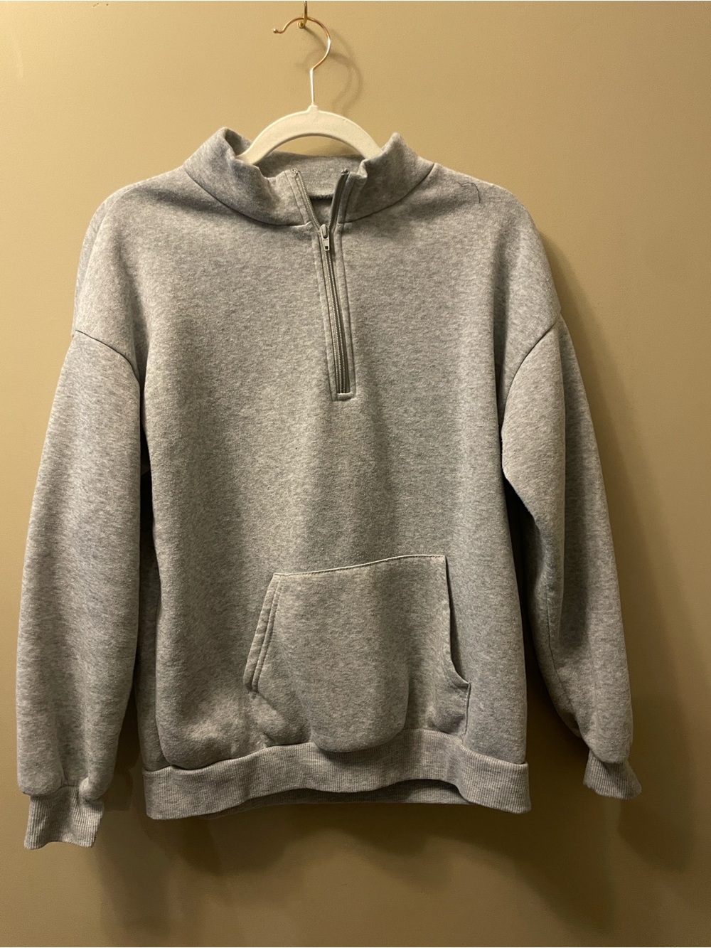 Women’s Gray Quarter-zip Sweatshirt